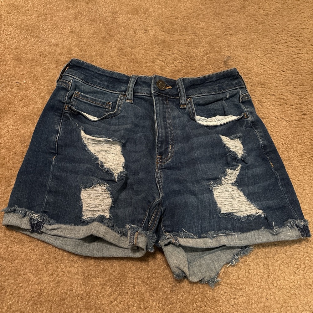 SO Blue Distressed Jean Shorts